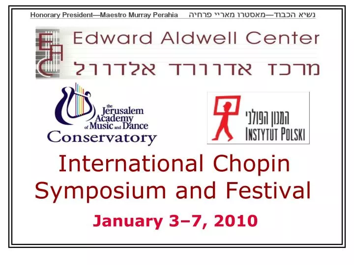 international chopin symposium and festival