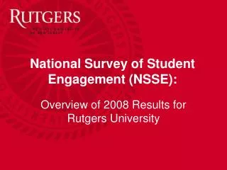 National Survey of Student Engagement (NSSE):