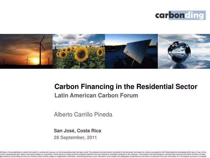 carbon financing in the residential sector