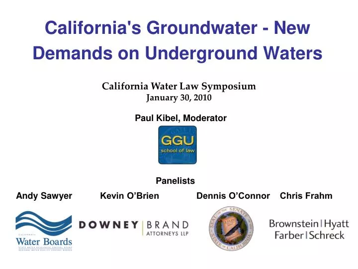 california s groundwater new demands on underground waters