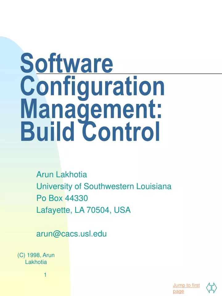 software configuration management build control