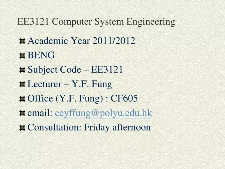 ee3121 computer system engineering