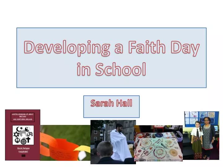 developing a faith day in school