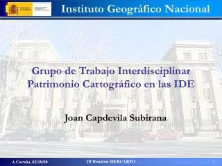 Grupo de Trabajo Interdisciplinar Patrimonio Cartográfico en las IDE