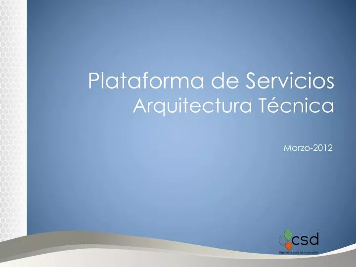 plataforma de servicios arquitectura t cnica
