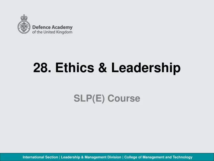28 ethics leadership