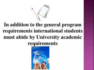 Program requirements International(F-1) Students