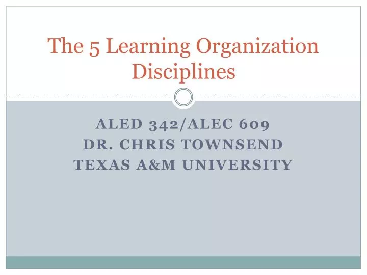 the 5 learning organization disciplines