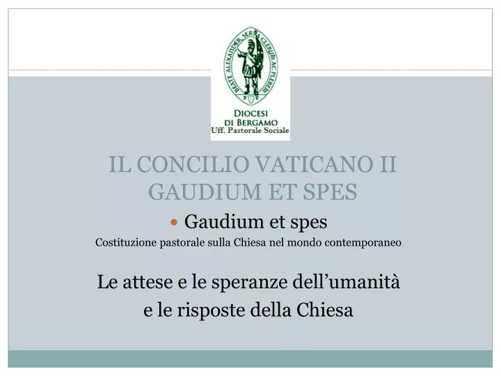 il concilio vaticano ii gaudium et spes