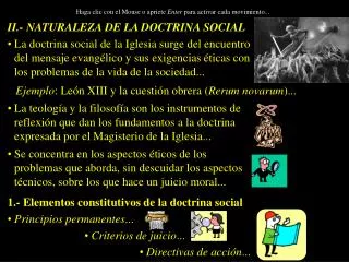 II.- NATURALEZA DE LA DOCTRINA SOCIAL