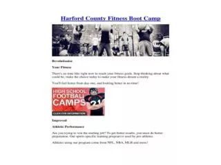 Harford County Fitness Boot Camp