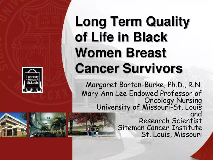 long term quality of life in black women breast cancer survivors