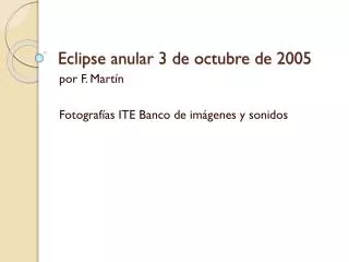 Eclipse anular 3 de octubre de 2005
