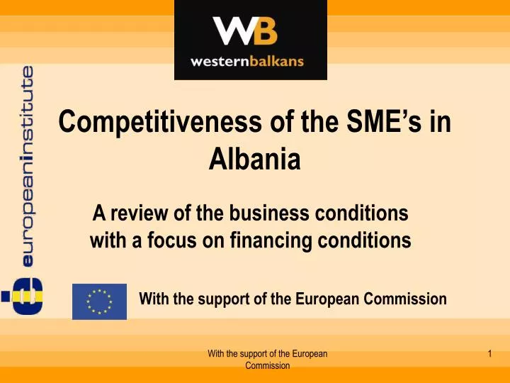 competitiveness of the sme s in albania