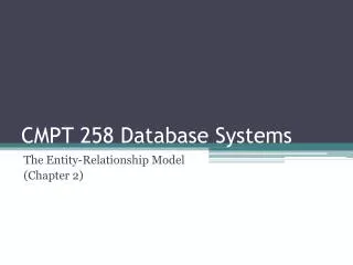 CMPT 258 Database Systems