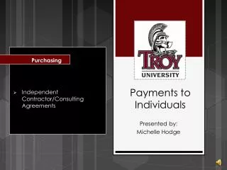 Payments to Individuals