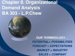 Chapter 8. Organizational Demand Analysis BA 303 - L.P.Chew