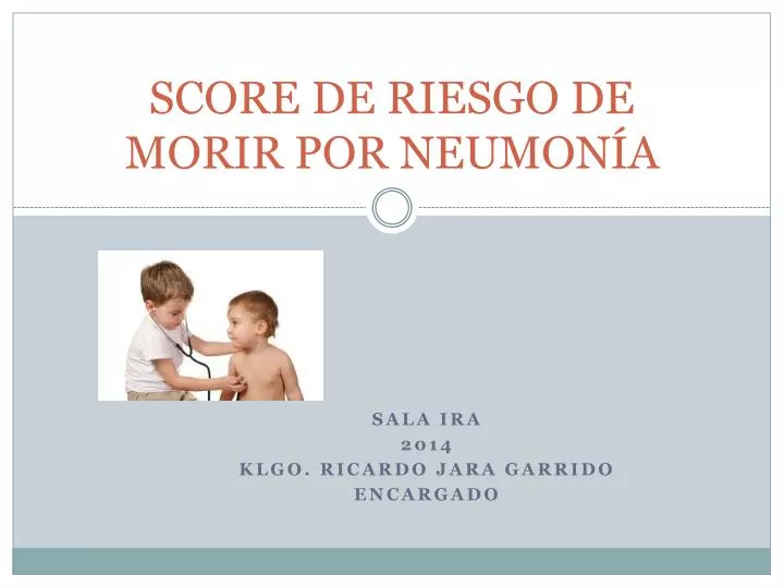 score de riesgo de morir por neumon a