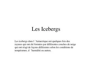 Les Icebergs