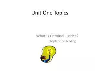 Unit One Topics