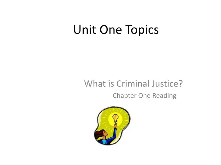 unit one topics