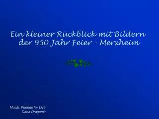 Ein kleiner Rückblick mit Bildern der 950 Jahr Feier - Merxheim