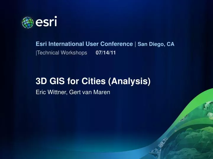 3d gis for cities analysis