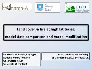 NCEO Land Science Meeting, 28-29 February 2012, Sheffield, UK