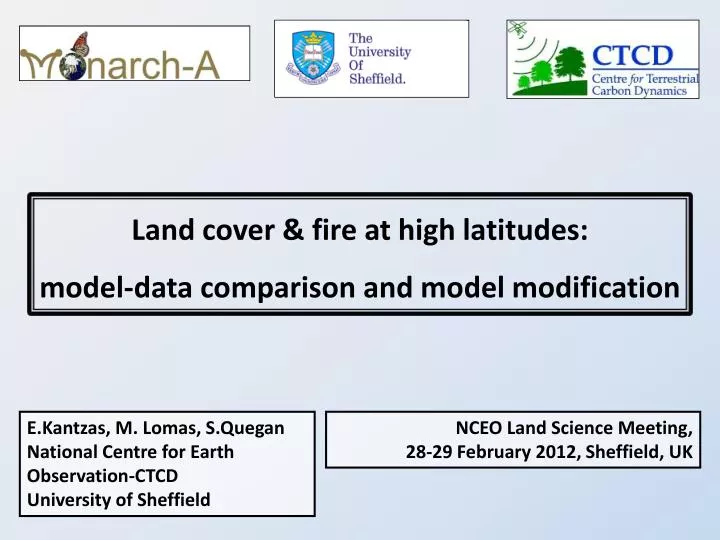 land cover fire at high latitudes model data comparison and model modification