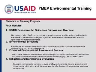 YMEP Environmental Training