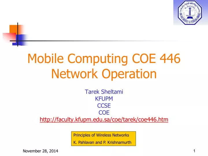 mobile computing coe 446 network operation