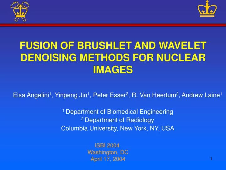 fusion of brushlet and wavelet denoising methods for nuclear images