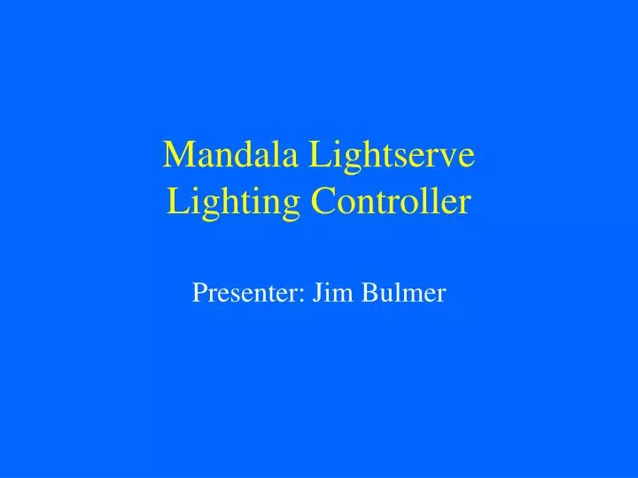 mandala lightserve lighting controller