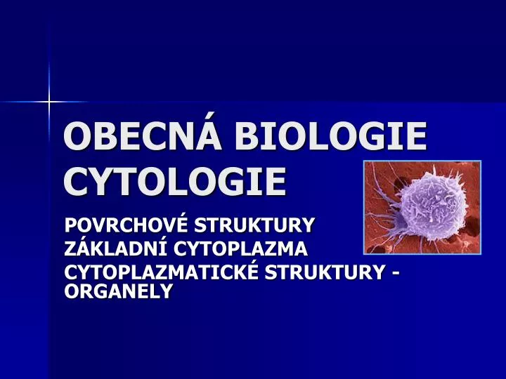 obecn biologie cytologie