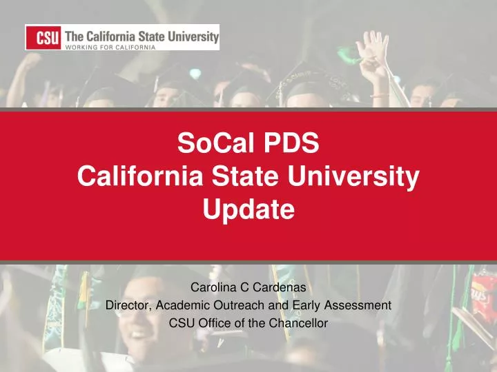 socal pds california state university update