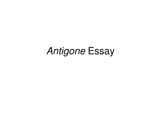 Antigone Essay