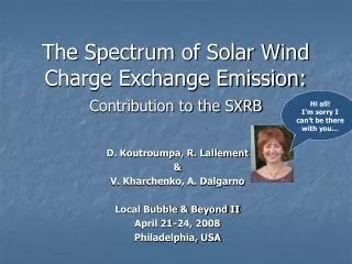 The Spectrum of Solar Wind Charge Exchange Emission: Contribution to the SXRB
