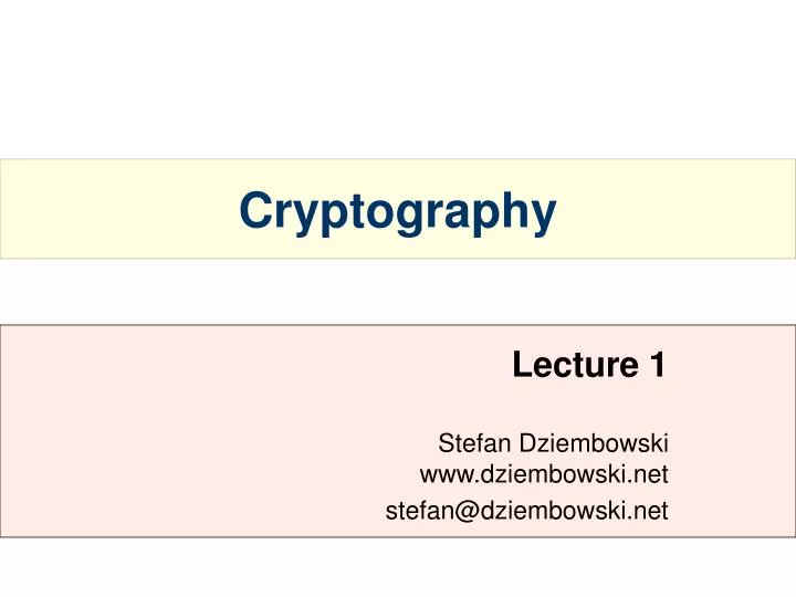 cryptography