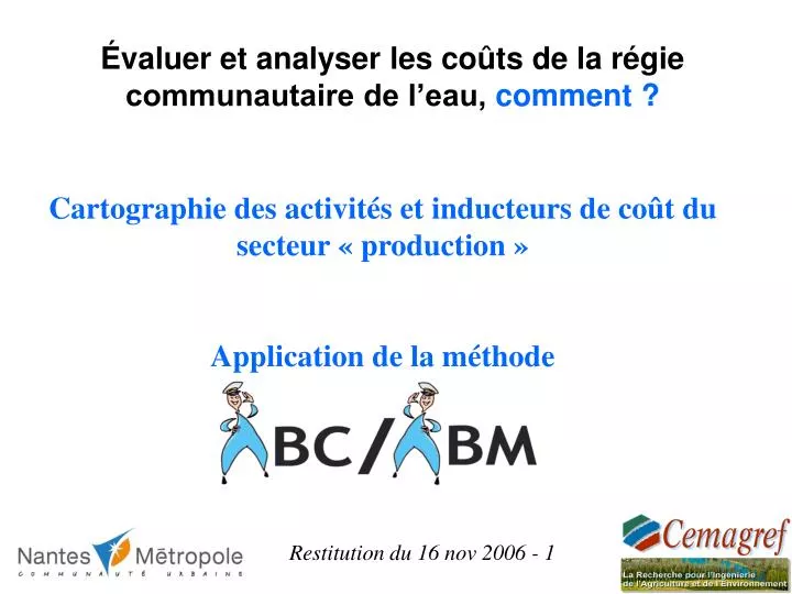 valuer et analyser les co ts de la r gie communautaire de l eau comment