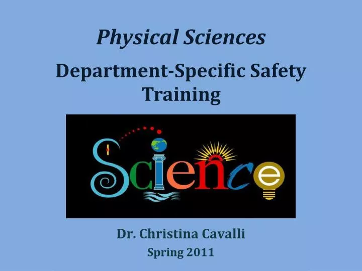 physical sciences department specific safety training
