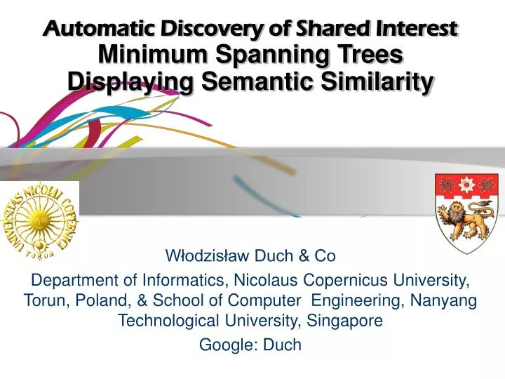 automatic discovery of shared interest minimum spanning trees displaying semantic similarity