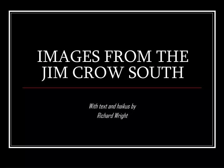 images from the jim crow south