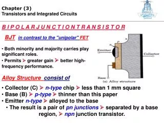 Chapter (3) Transistors and Integrated Circuits