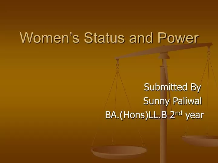 women s status and power