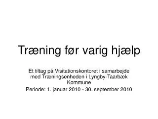 tr ning f r varig hj lp