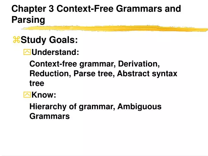 chapter 3 context free grammars and parsing