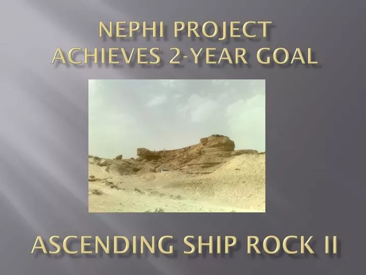 nephi project achieves 2 year goal