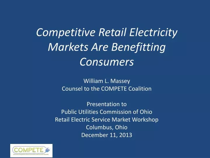 competitive retail electricity markets are benefitting consumers