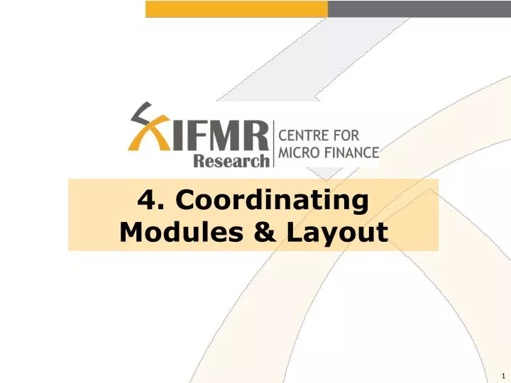 4 coordinating modules layout