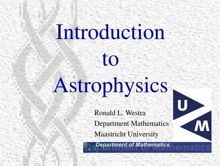 ronald l westra department mathematics maastricht university